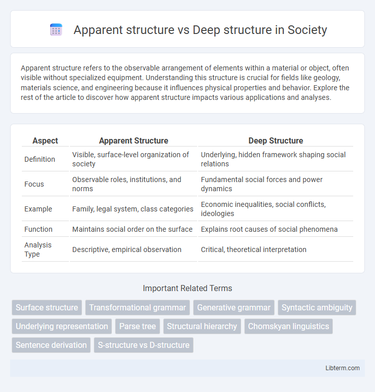 Deep structure vs Apparent structure in Society - What is The Difference?