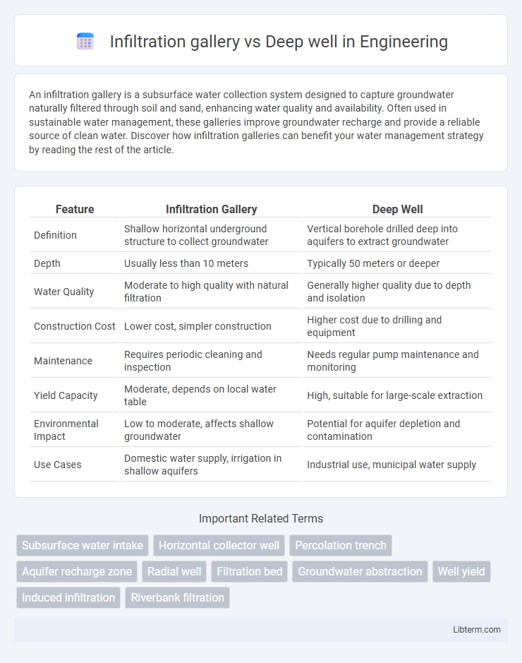 Deep well vs Infiltration gallery in Engineering - What is The Difference?