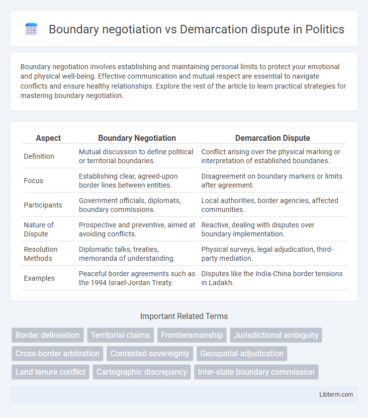 Demarcation dispute vs Boundary negotiation in Politics - What is The Difference?