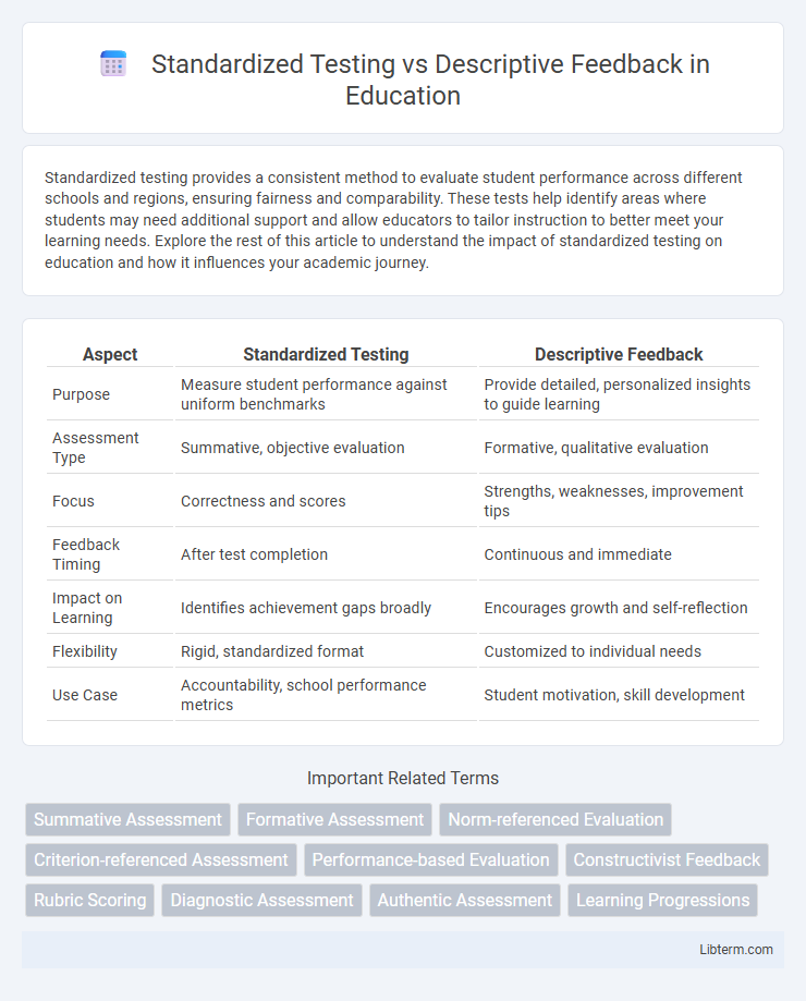 Descriptive Feedback vs Standardized Testing in Education - What is The Difference?