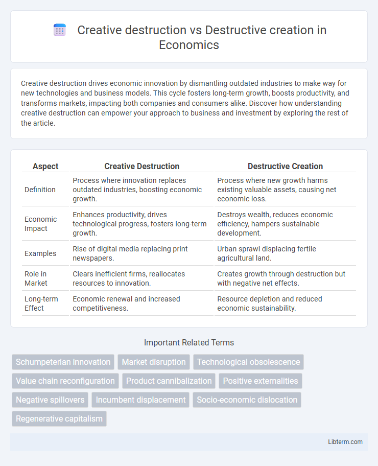 Destructive creation vs Creative destruction in Economics - What is The Difference?