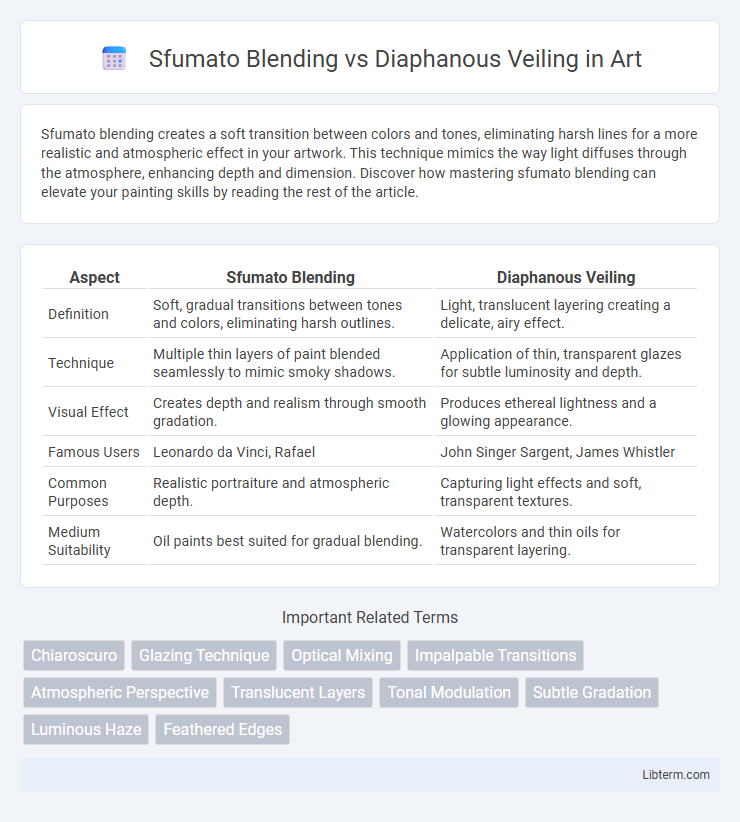 Diaphanous Veiling vs Sfumato Blending in Art - What is The Difference?