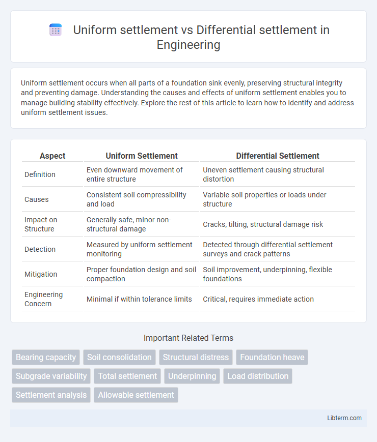 Differential settlement vs Uniform settlement in Engineering - What is The Difference?