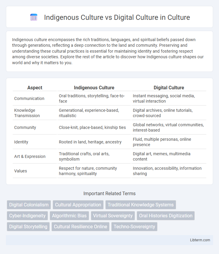 Digital Culture vs Indigenous Culture in Culture - What is The Difference?