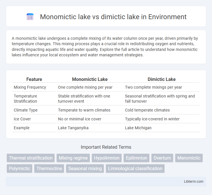 dimictic lake vs Monomictic lake in Environment - What is The Difference?