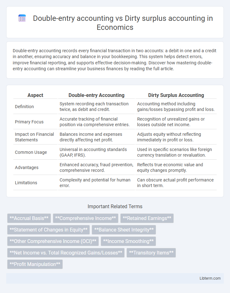 Dirty surplus accounting vs Double-entry accounting in Economics - What is The Difference?