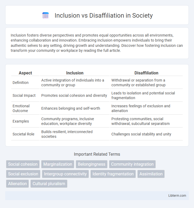Disaffiliation vs Inclusion in Society - What is The Difference?