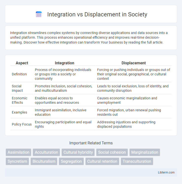 Displacement vs Integration in Society - What is The Difference?