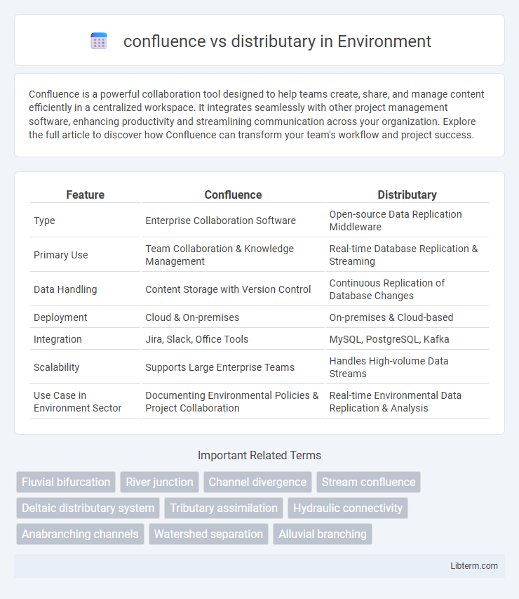distributary vs confluence in Environment - What is The Difference?