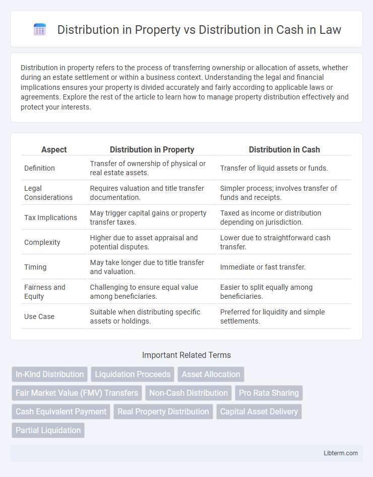 Distribution in Cash vs Distribution in Property in Law - What is The Difference?