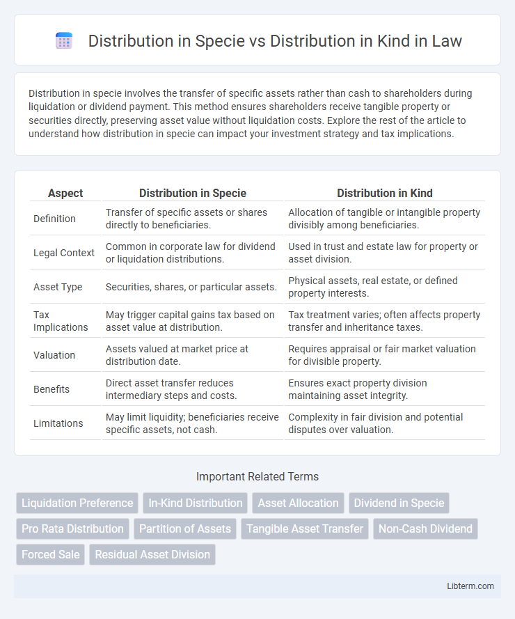 Distribution in Kind vs Distribution in Specie in Law - What is The Difference?
