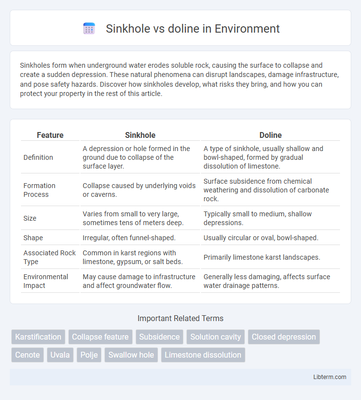 doline vs Sinkhole in Environment - What is The Difference?