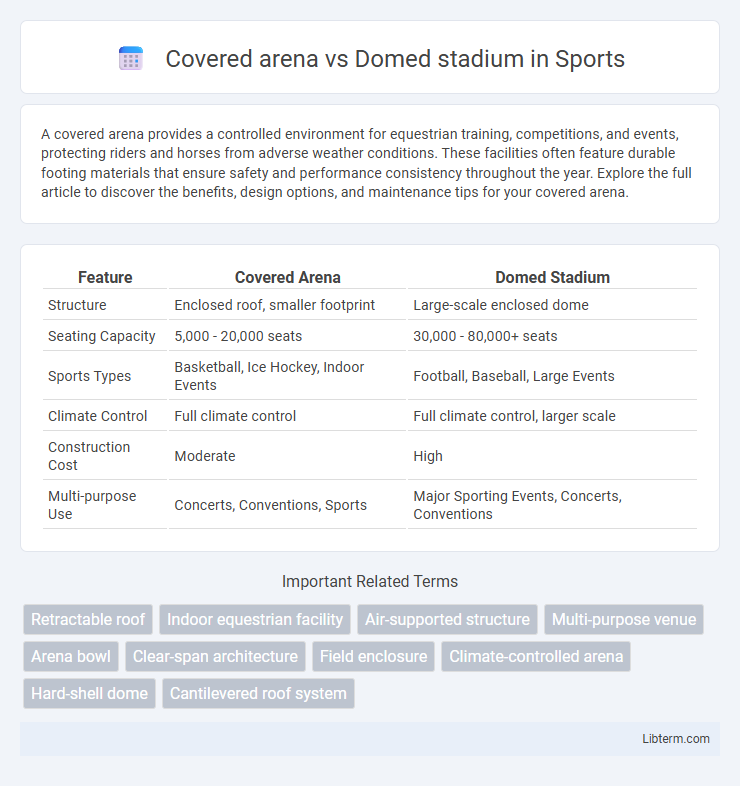 Domed stadium vs Covered arena in Sports - What is The Difference?