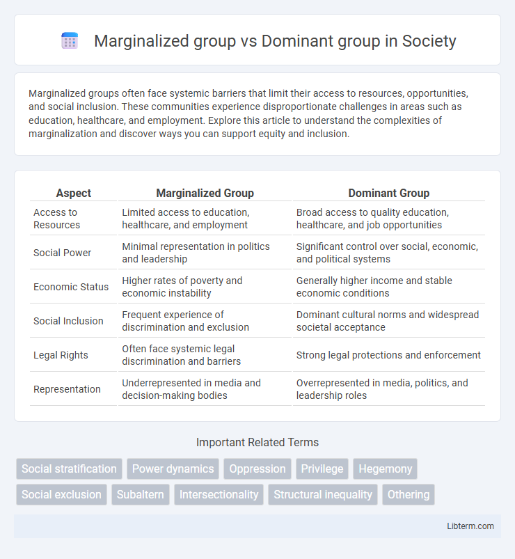 Dominant group vs Marginalized group in Society - What is The Difference?