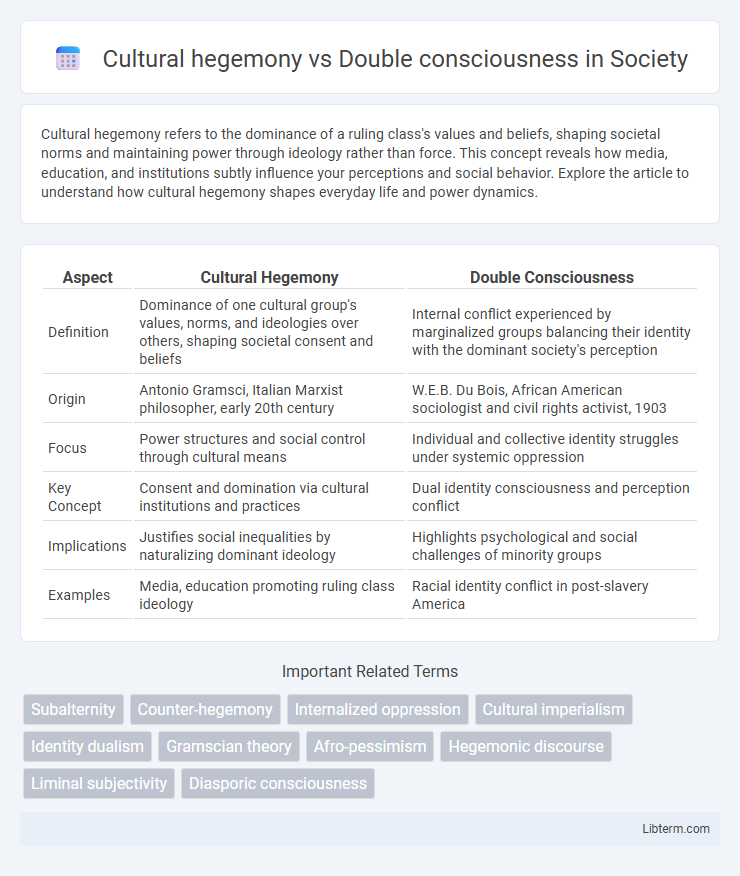 Double consciousness vs Cultural hegemony in Society - What is The Difference?