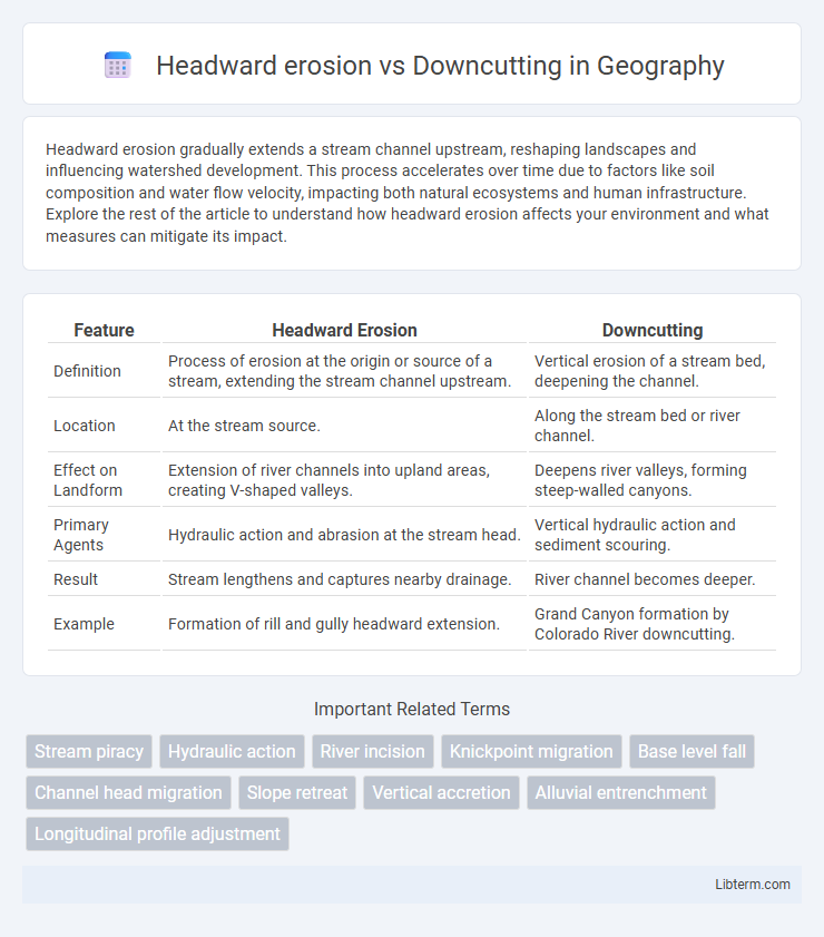 Downcutting vs Headward erosion in Geography - What is The Difference?