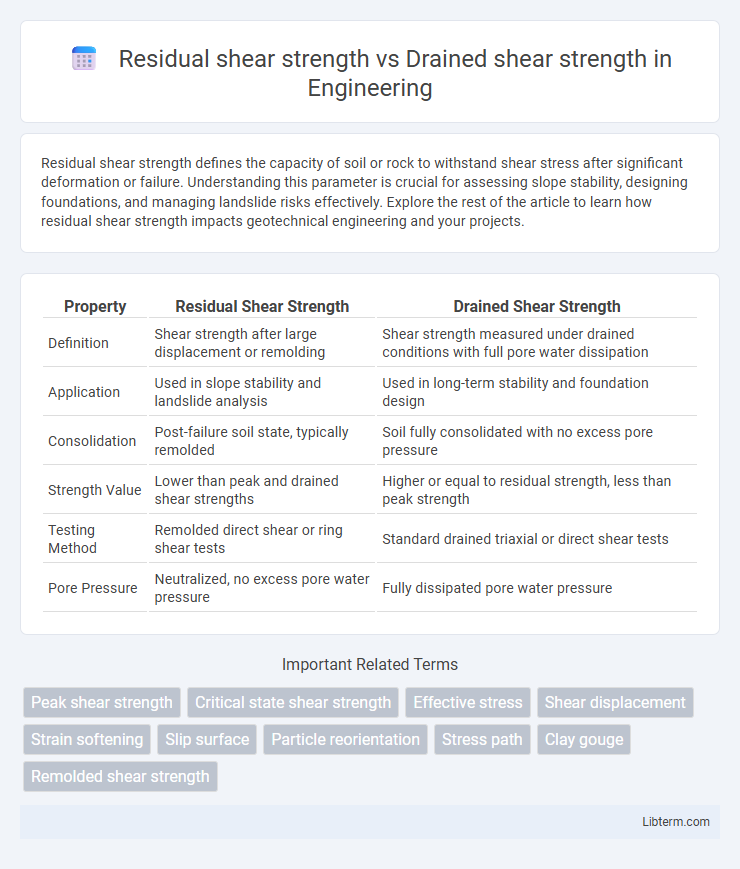 Drained shear strength vs Residual shear strength in Engineering - What is The Difference?