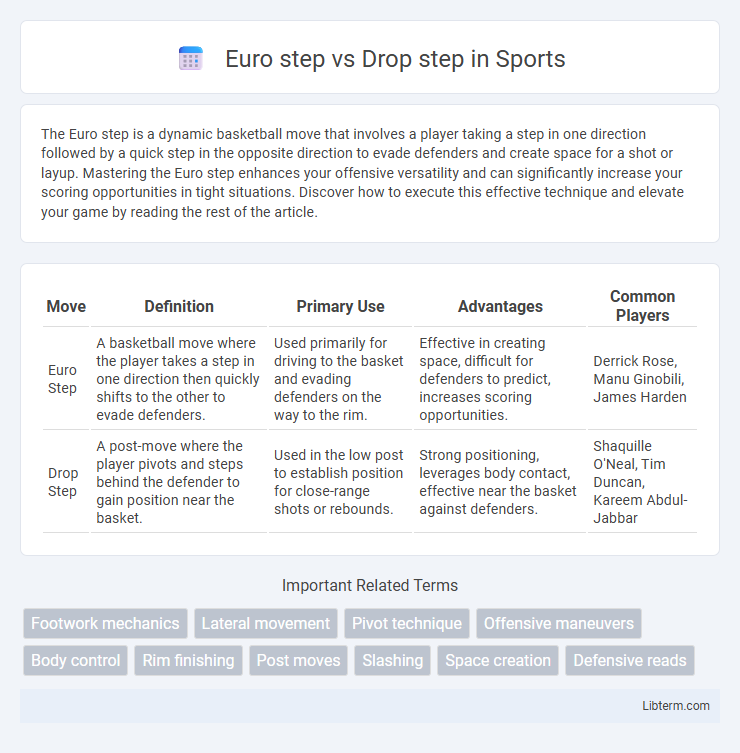 Drop step vs Euro step in Sports - What is The Difference?