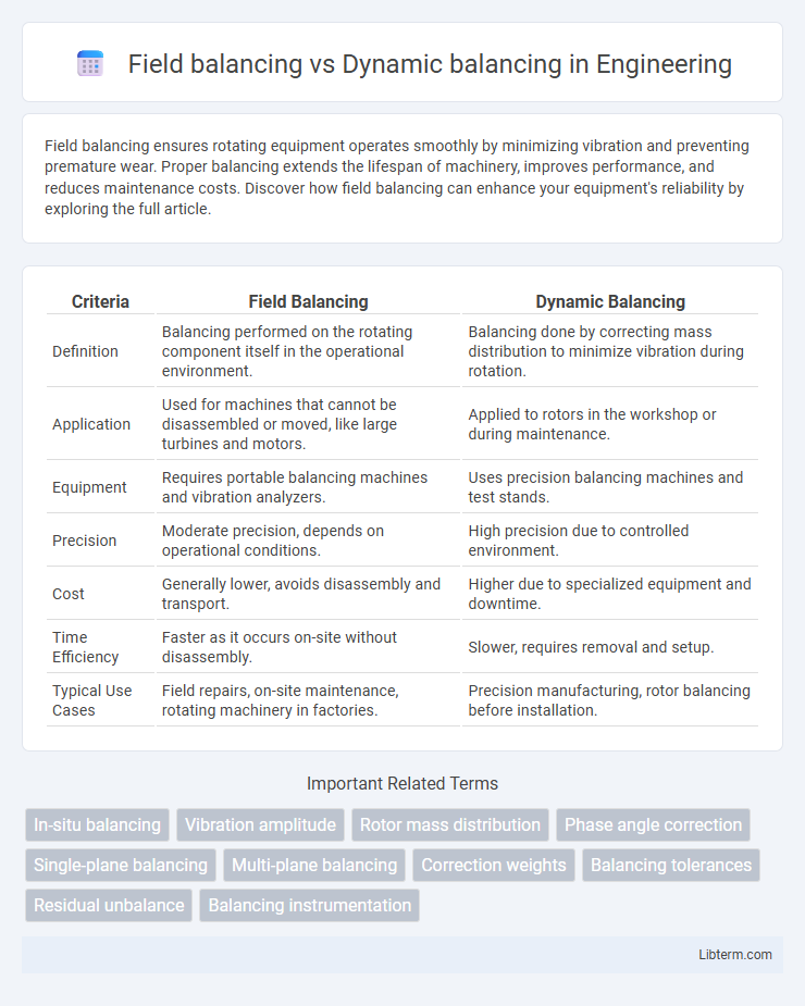 Dynamic balancing vs Field balancing in Engineering - What is The Difference?
