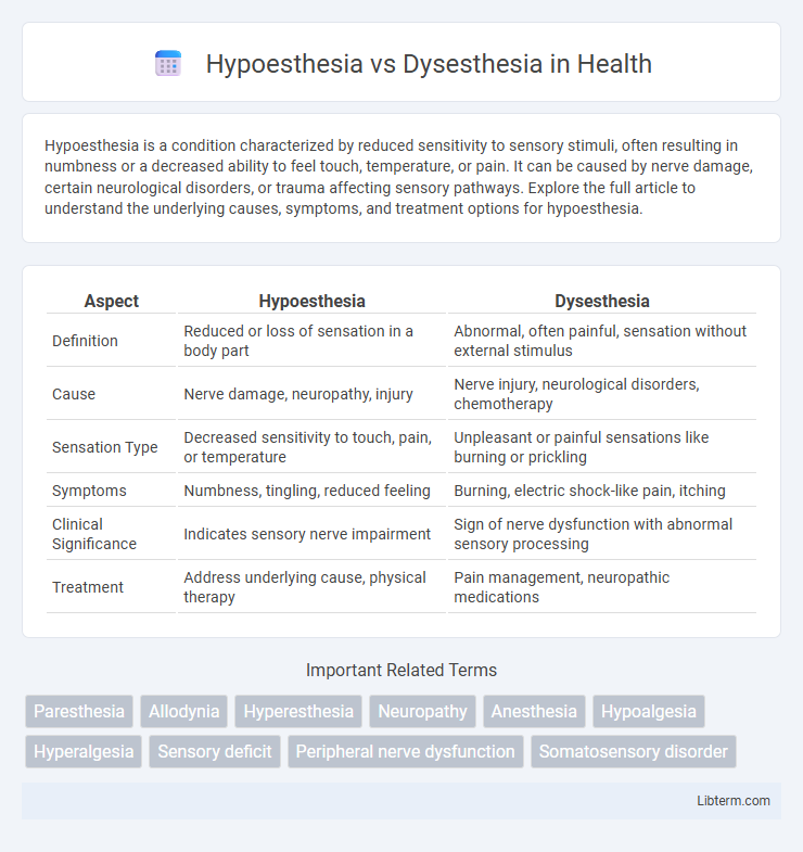 Dysesthesia vs Hypoesthesia in Health - What is The Difference?