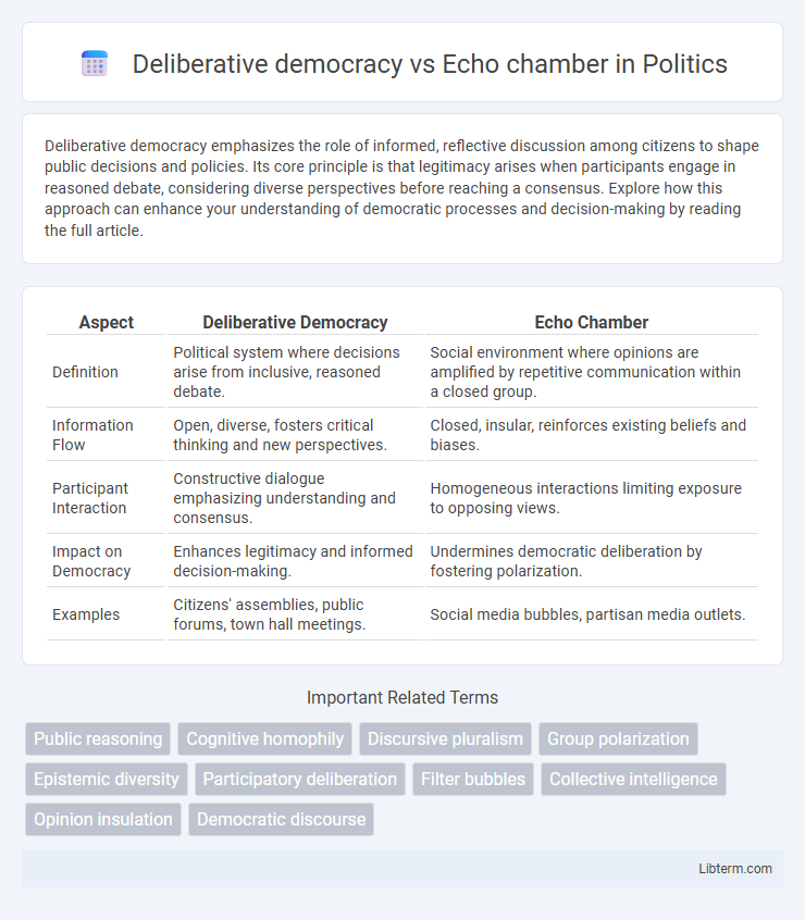 Echo chamber vs Deliberative democracy in Politics - What is The Difference?