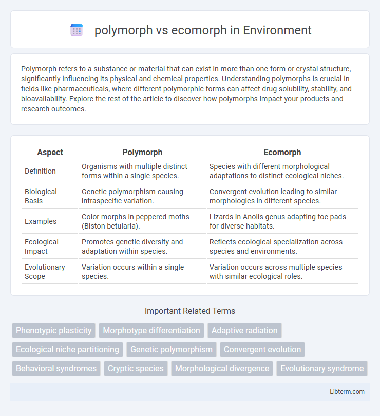 ecomorph vs polymorph in Environment - What is The Difference?