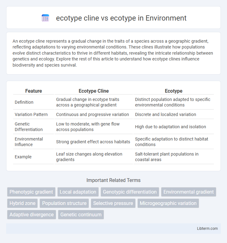 ecotype vs ecotype cline in Environment - What is The Difference?