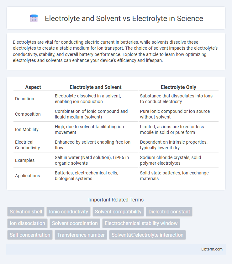 Electrolyte vs Electrolyte and Solvent in Science - What is The Difference?