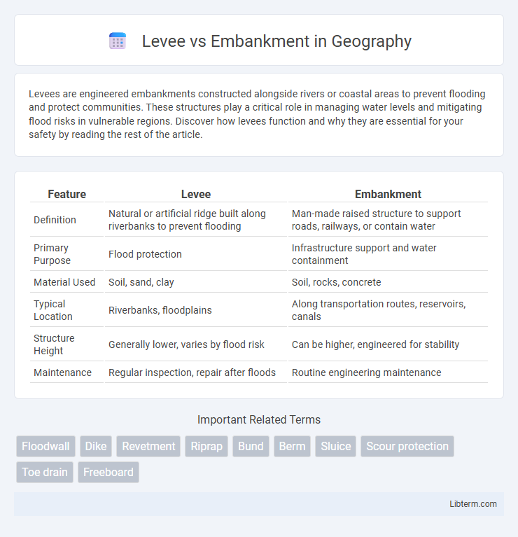 Embankment vs Levee in Geography - What is The Difference?