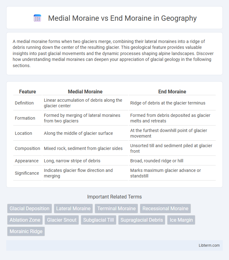 End Moraine vs Medial Moraine in Geography - What is The Difference?