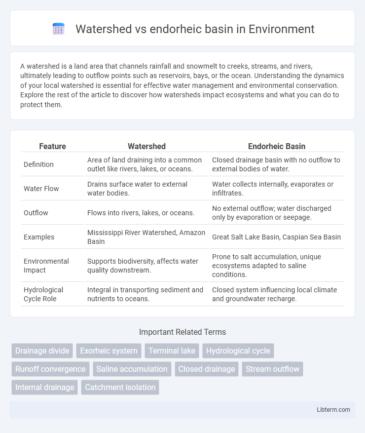 endorheic basin vs Watershed in Environment - What is The Difference?