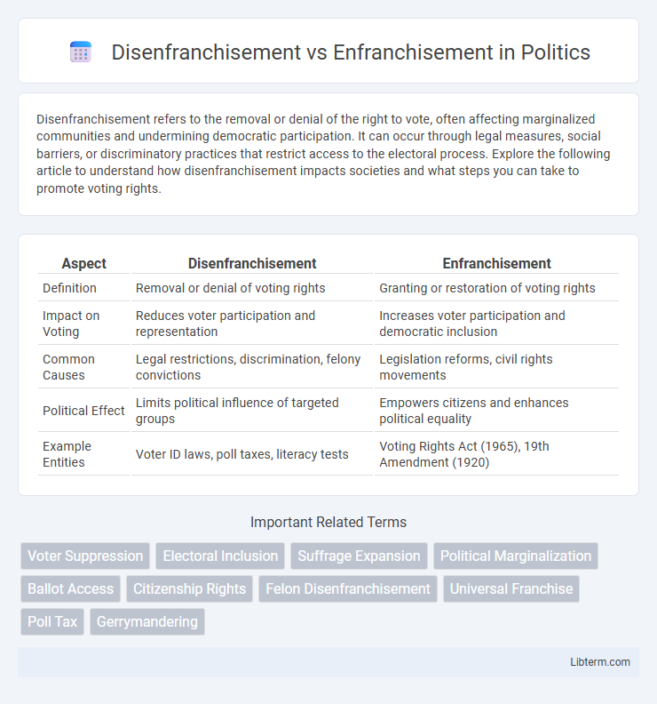 Enfranchisement vs Disenfranchisement in Politics - What is The Difference?