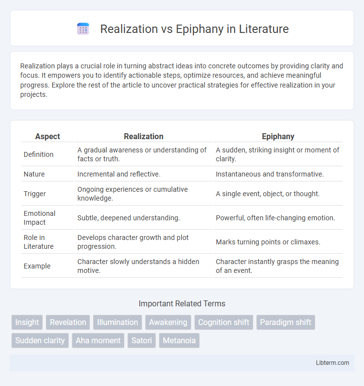 Epiphany vs Realization in Literature - What is The Difference?