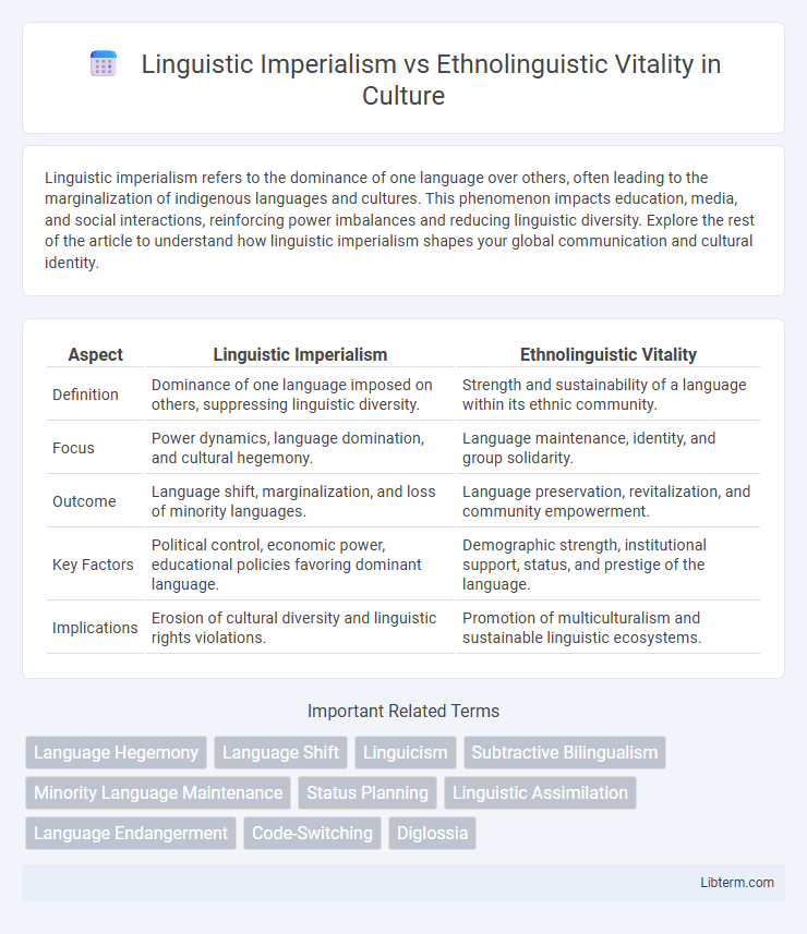 Ethnolinguistic Vitality vs Linguistic Imperialism in Culture - What is The Difference?
