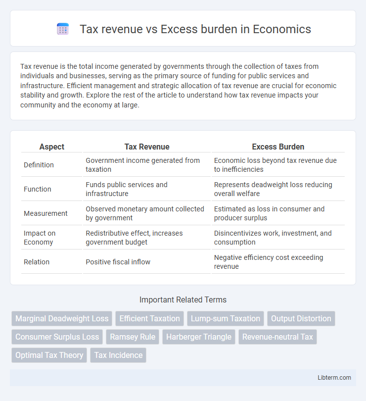 Excess burden vs Tax revenue in Economics - What is The Difference?