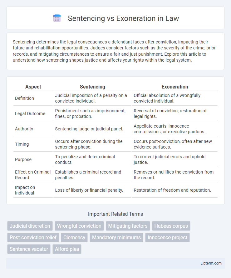 Exoneration vs Sentencing in Law - What is The Difference?