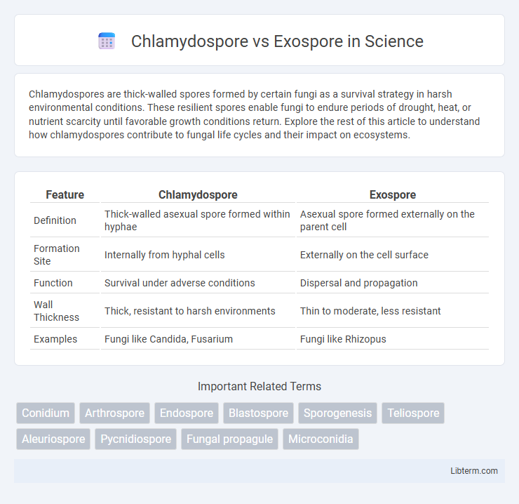 Exospore vs Chlamydospore in Science - What is The Difference?