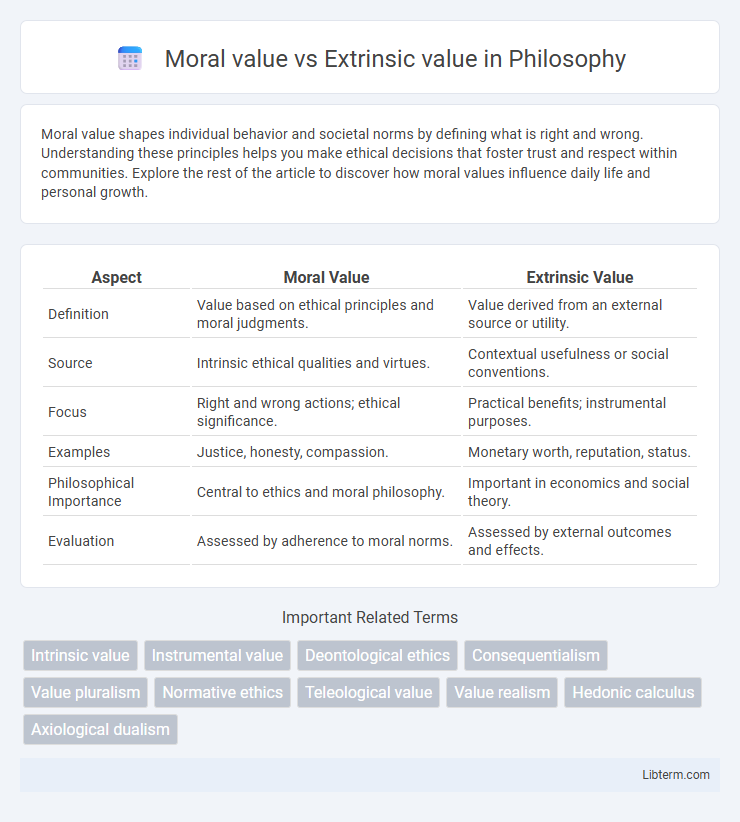 Extrinsic value vs Moral value in Philosophy - What is The Difference?