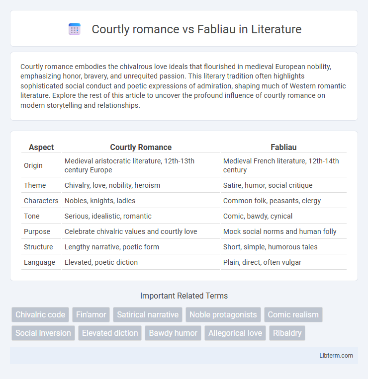 Fabliau vs Courtly romance in Literature - What is The Difference?