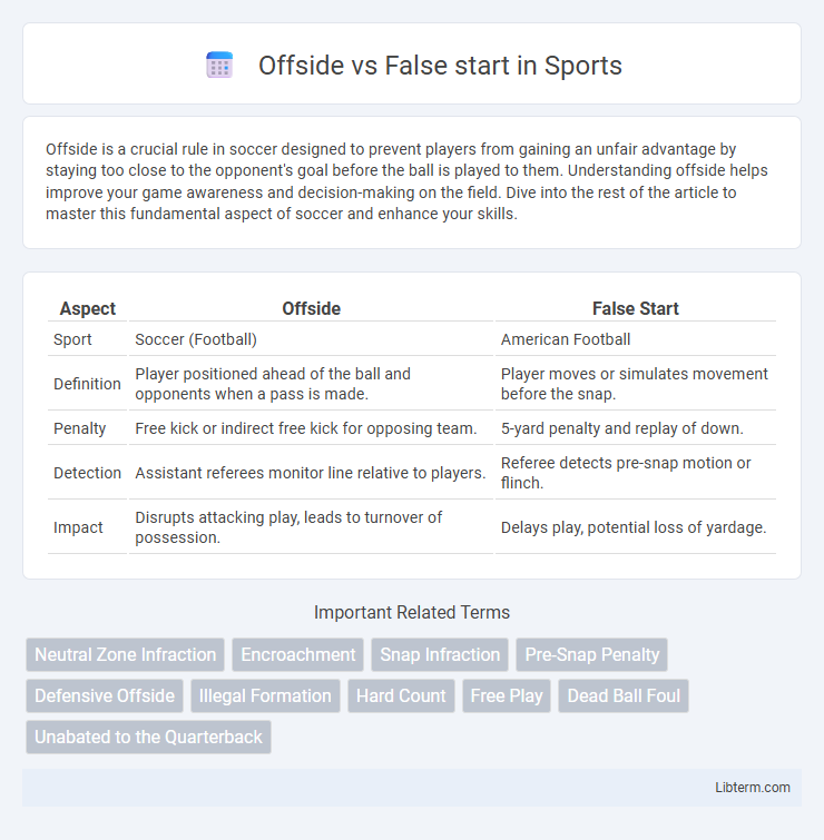False start vs Offside in Sports - What is The Difference?