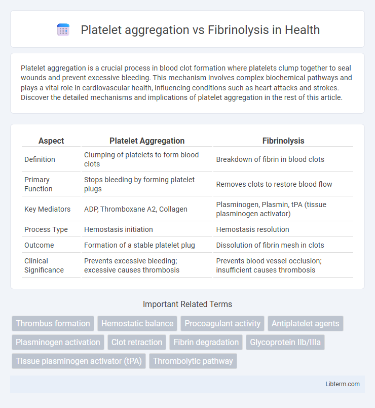 Fibrinolysis vs Platelet aggregation in Health - What is The Difference?