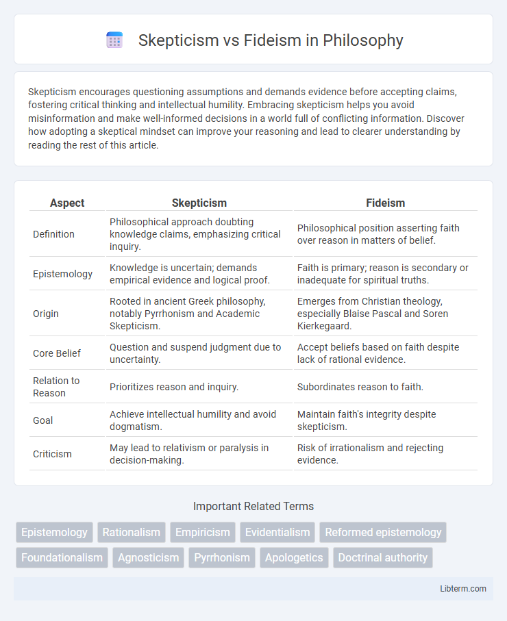 Fideism vs Skepticism in Philosophy - What is The Difference?