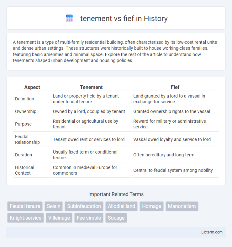 fief vs tenement in History - What is The Difference?