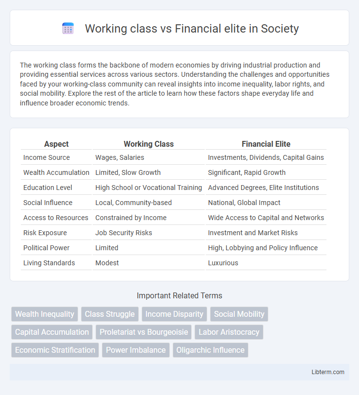 Financial elite vs Working class in Society - What is The Difference?