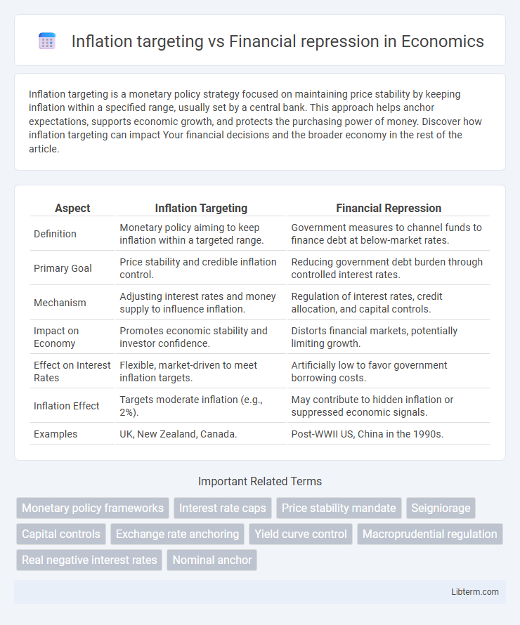 Financial repression vs Inflation targeting in Economics - What is The Difference?