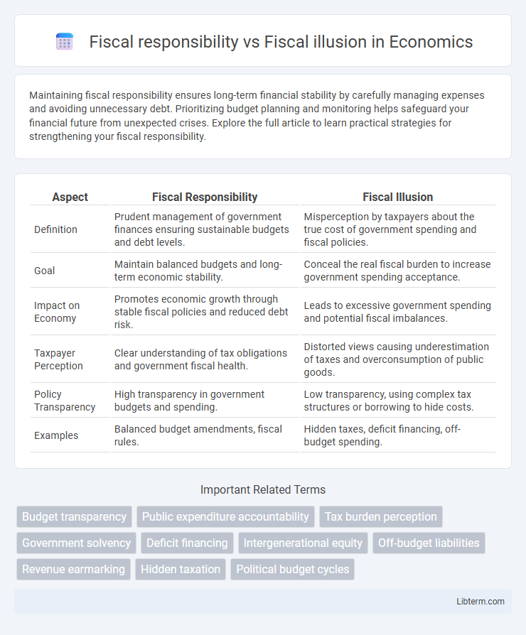 Fiscal illusion vs Fiscal responsibility in Economics - What is The Difference?