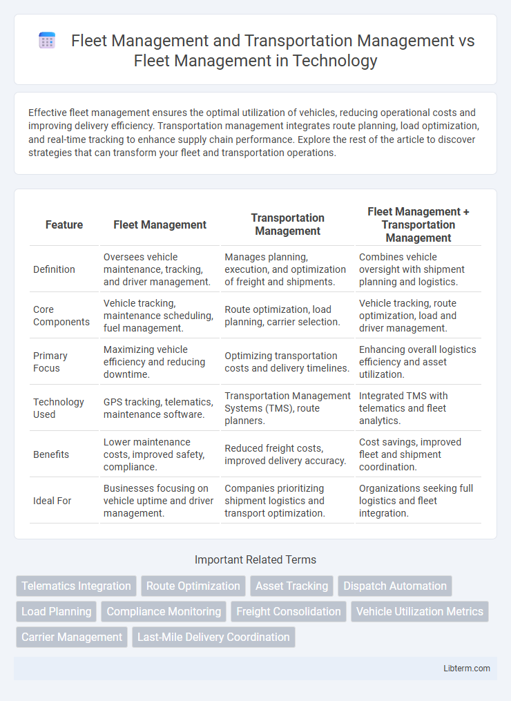 Fleet Management vs Fleet Management and Transportation Management in Technology - What is The Difference?