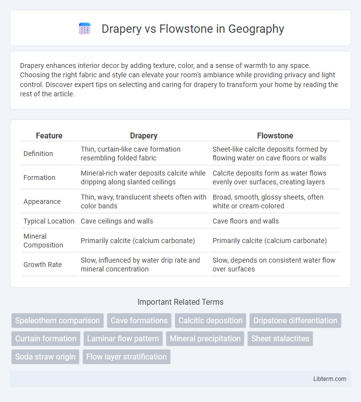 Flowstone vs Drapery in Geography - What is The Difference?