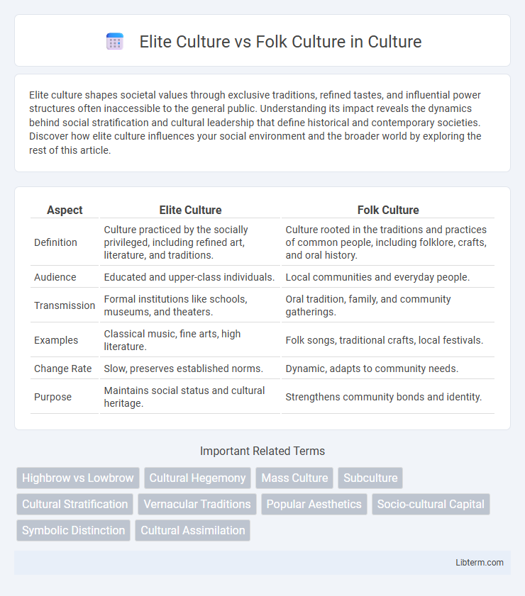 Folk Culture vs Elite Culture in Culture - What is The Difference?