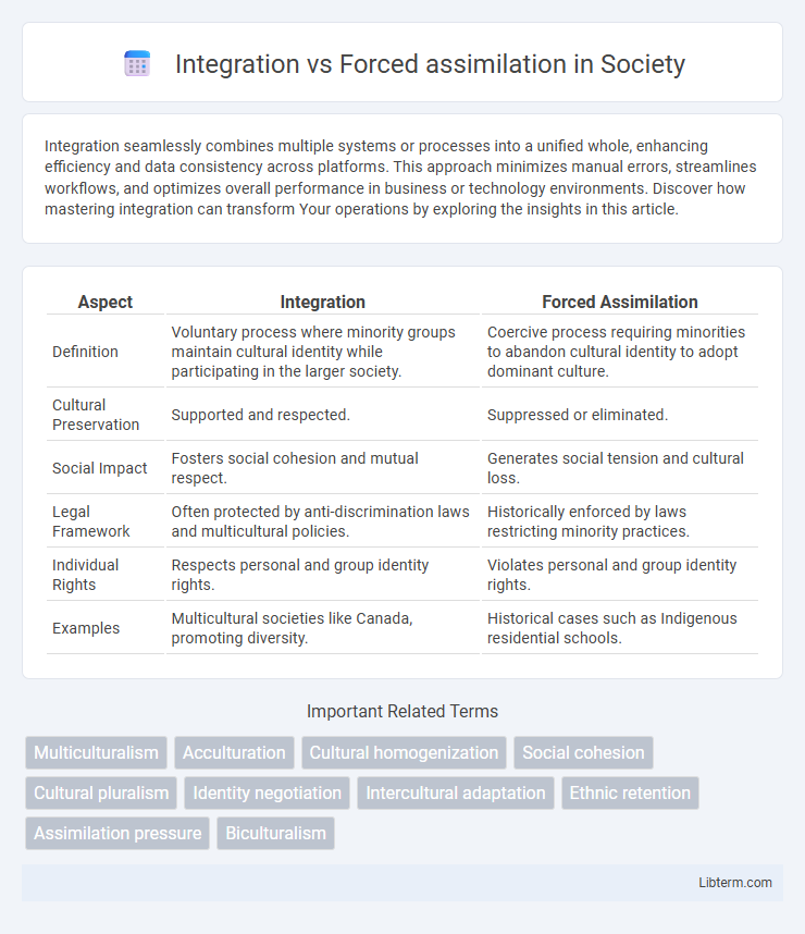 Forced assimilation vs Integration in Society - What is The Difference?